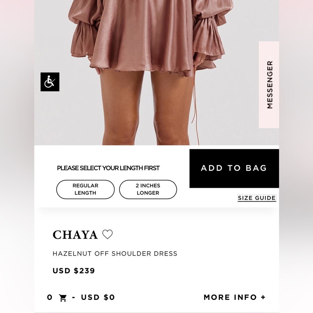 House of CB Dusty Rose Satin Off-Shoulder Mini Dress - Picture 4 of 9